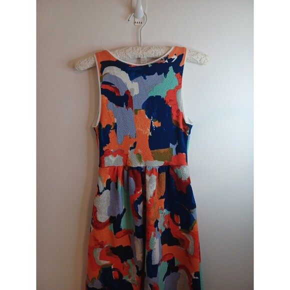 Anthropologie Postmark Watercolor Dress Womens 0 Fit And Flare Short Sleeveless - Picture 7 of 8